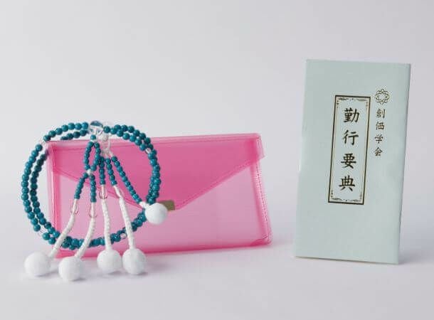 念珠セット S(女性向き) PVC ピンク | 金剛堂オンラインストア