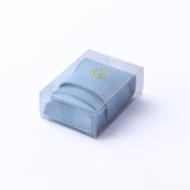 お守りケース 合皮製 アクア_パッケージ_金剛堂