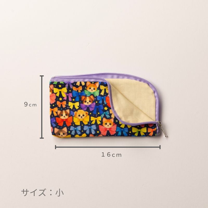 念珠入_綿_アニマルリボン_ネイビー_金剛堂