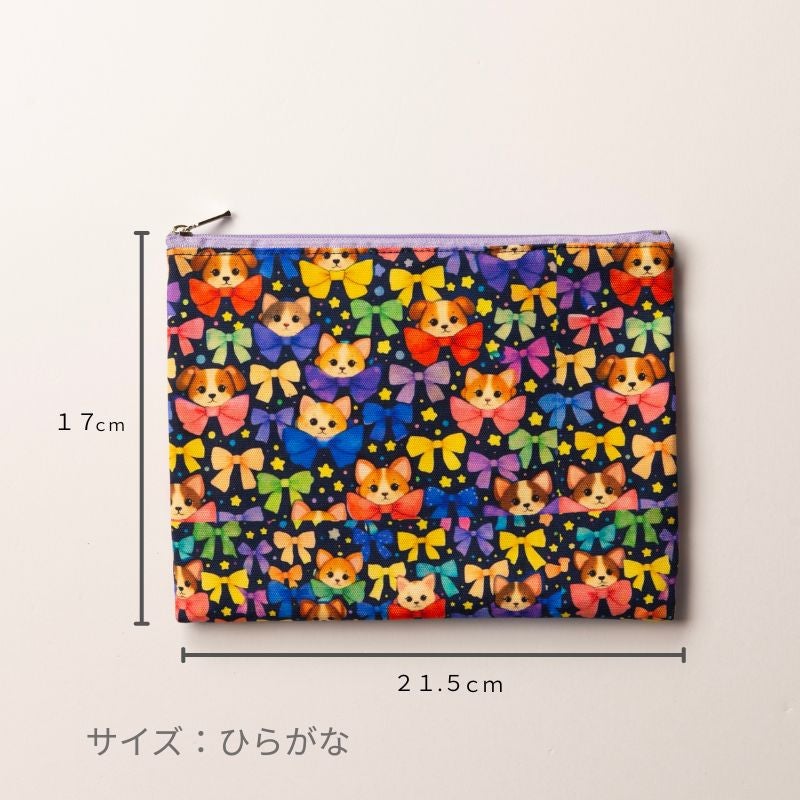 念珠入_綿_アニマルリボン_ネイビー_金剛堂